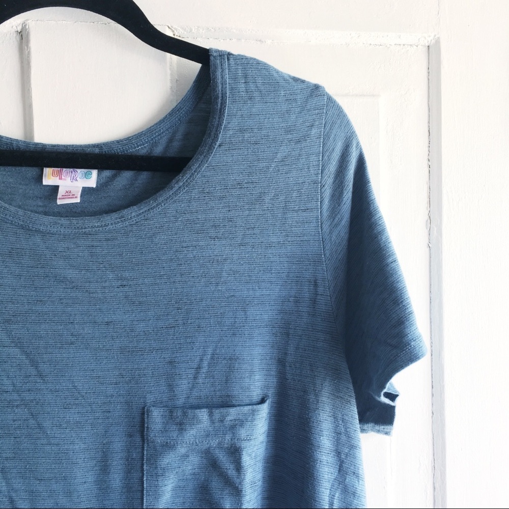 EUC LuLaRoe Carly Dress - London Blue & Black